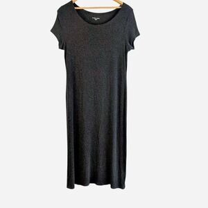 Eileen Fisher‎ Charcoal Grey Midi Dress Medium